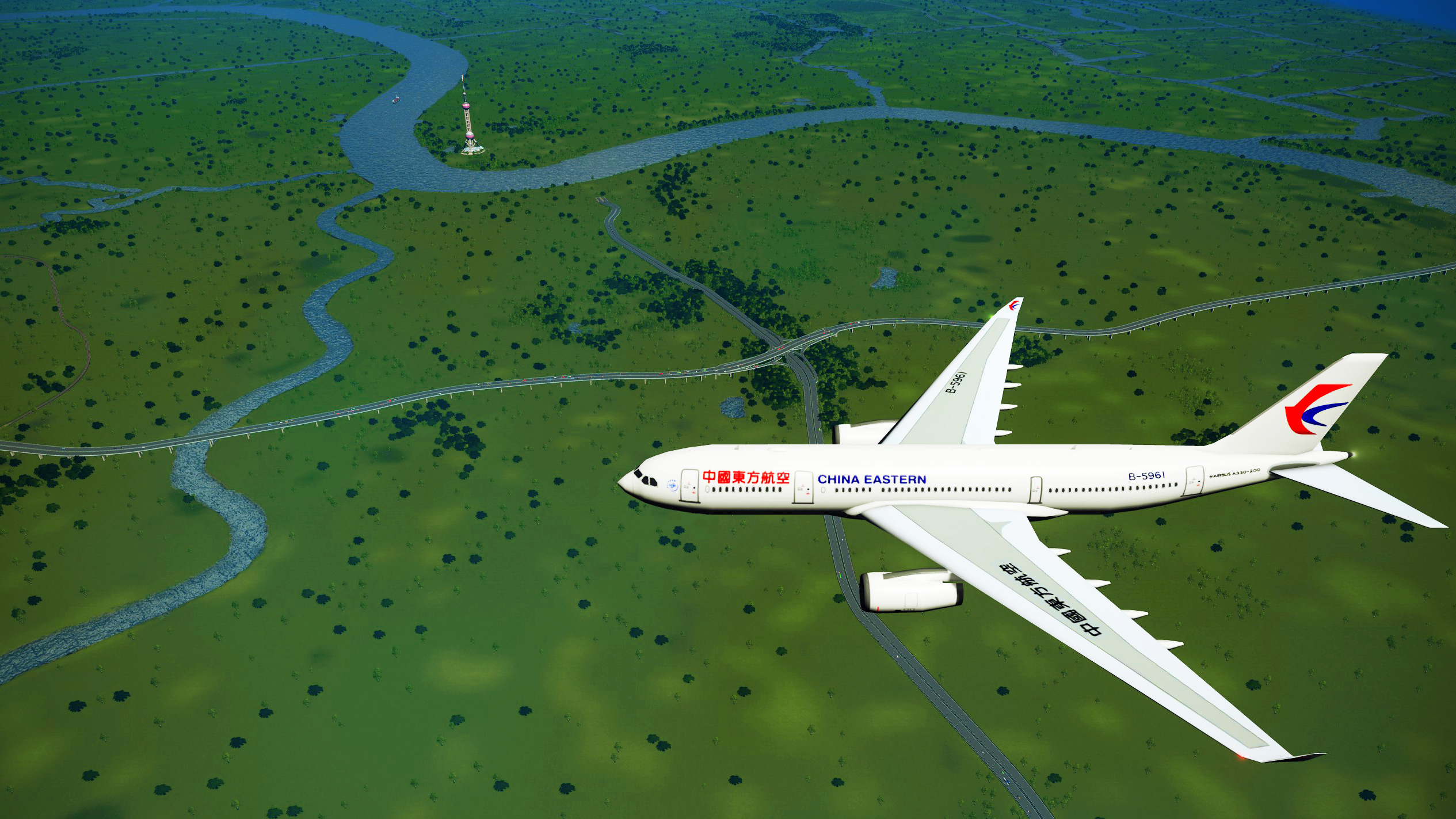 Карта Shanghai True Vanilla Map - Шанхай для CITIES SKYLINES